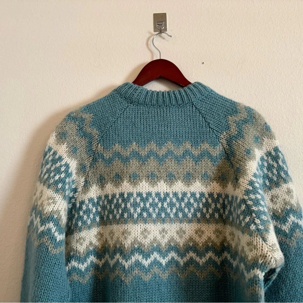 NORLENDER Pure New Wool Sweater Vintage Pullover Crewneck Norway Made